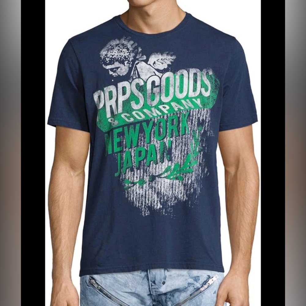 🚨PRPS Goods & Company Navy Bruised, Never Broken Tee